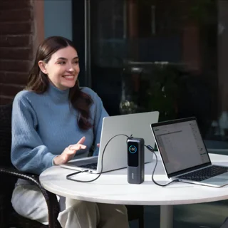 پاوربانک 100 وات انکر مدل A1695 ظرفیت 25000 میلی آمپر ساعت به همراه دو کابل USB-C 101998976