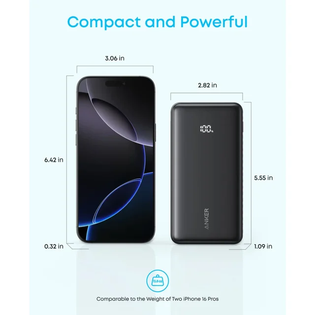 پاوربانک 22.5 وات انکر مدل Zolo A110E ظرفیت 20000 میلی‌آمپرساعت 102917965