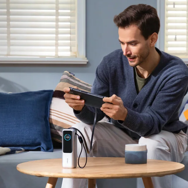 پاوربانک 100 وات انکر مدل A1695 ظرفیت 25000 میلی آمپر ساعت به همراه دو کابل USB-C 101998974