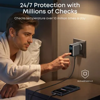 شارژر دیواری 100 وات سه پورت انکر مدل B121B به همراه کابل تبدیل USB-C 102003992
