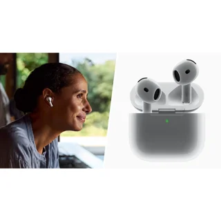 هدفون بلوتوثی اپل مدل AirPods 4 دارای نویز کنسلینگ، درگاه شارژ USB-Type-C و شارژ بی سیم، ب 103027033