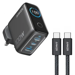 شارژر دیواری 100 وات سه پورت انکر مدل B121B به همراه کابل تبدیل USB-C 102003978
