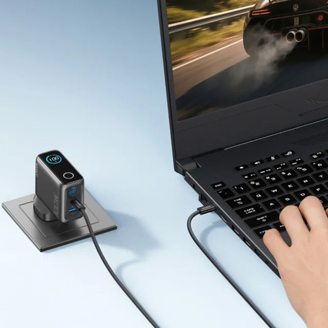 شارژر دیواری 100 وات سه پورت انکر مدل B121B به همراه کابل تبدیل USB-C 102003990