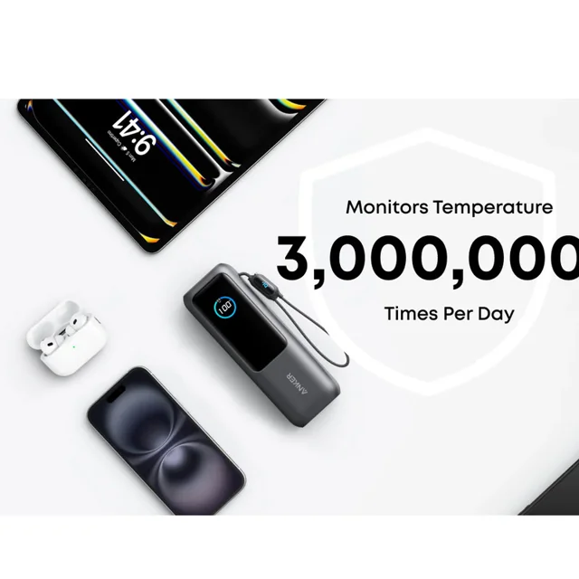 پاوربانک 100 وات انکر مدل A1695 ظرفیت 25000 میلی آمپر ساعت به همراه دو کابل USB-C 101998971