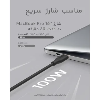کابل USB-C به USB-C انکر مدل A8552 PowerLine III Flow طول 0.9 متر 102917800