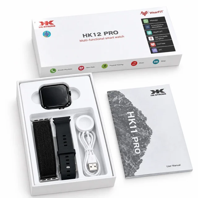ساعت هوشمند 46 میلی‌متر ویرفیت مدل HK12 Pro با بند سیلیکونی 102919526