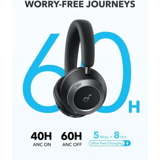 هدفون روگوشی با درایور 40 میلی‌متری انکر مدل Space One Pro، دارای نویز کنسلینگ فعال (ANC)، 102959472