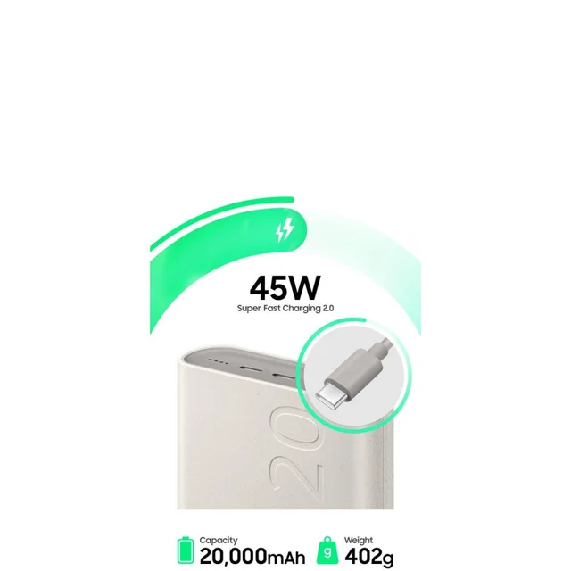 پاوربانک 45 وات سامسونگ مدل Battery Pack EB-P4520 ظرفیت 20000 میلی‌آمپر ساعت 102979720
