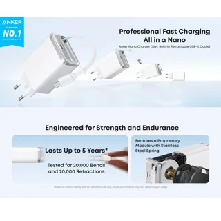 شارژر دیواری 35 وات انکر مدل A2658 به همراه کابل USB-C 102002624