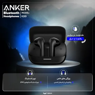 هدفون بلوتوثی انکر مدل Soundcore K20i با نویز کنسلینگ میکروفون (ENC)، درگاه شارژ USB Type- 102007802